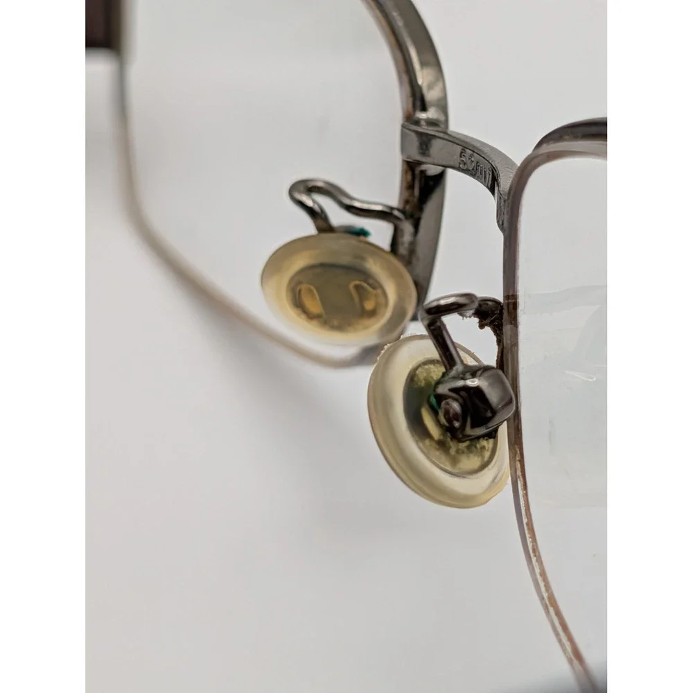 Coach HB 5027B Gunmetal‎ Rectangular Eyeglasses Frames Crystal Logo Temples